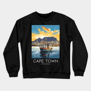 A Pop Art Travel Print of Cape Town - South Africa Crewneck Sweatshirt